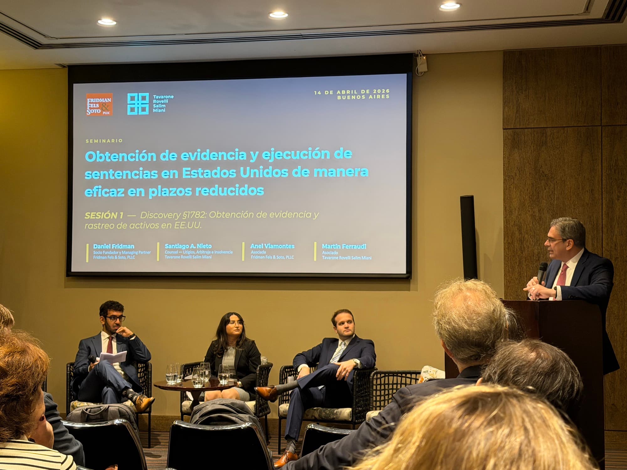 Presenting on U.S. discovery and § 1782, Buenos Aires