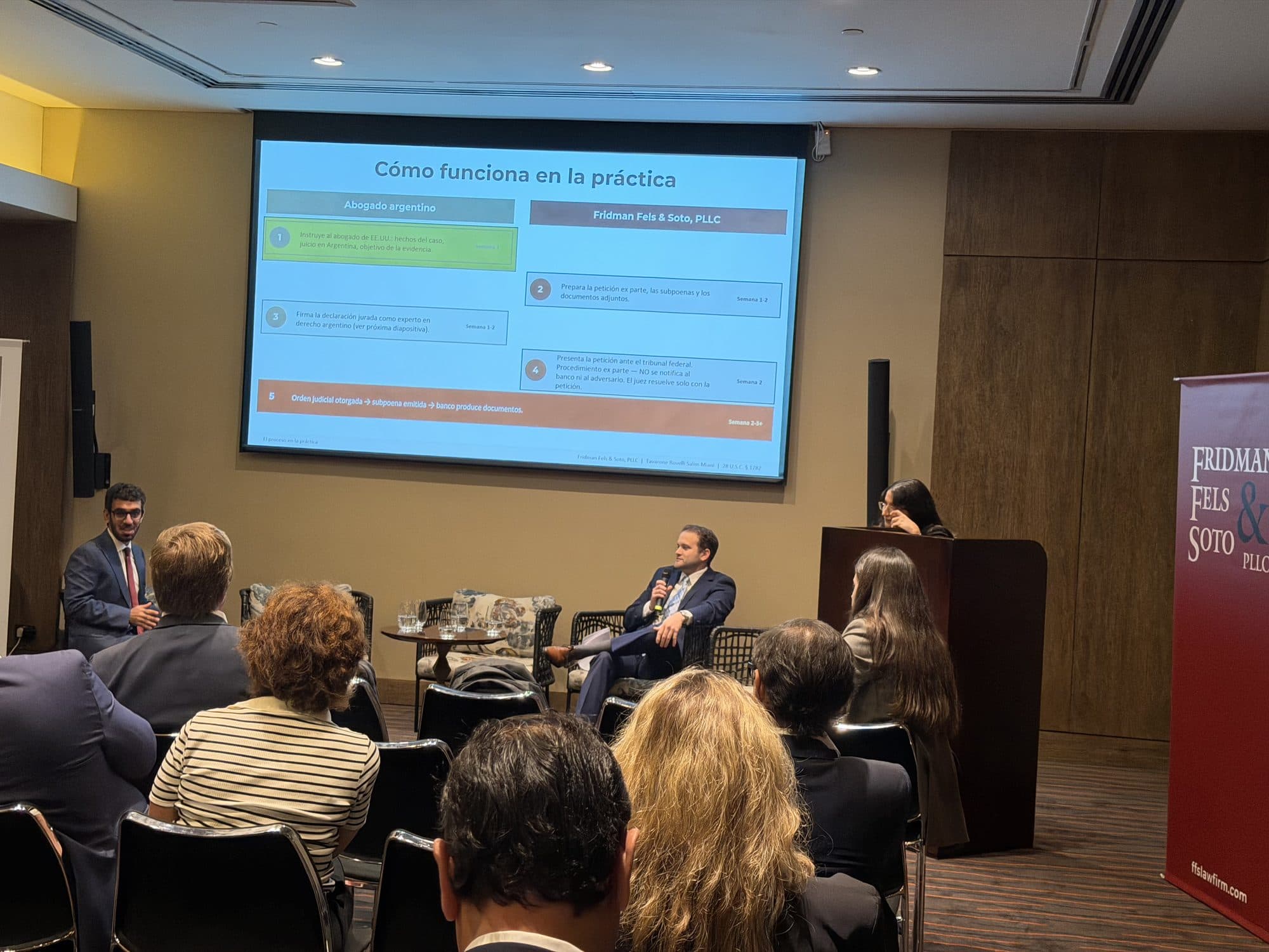 The firm's cross-border evidence & § 1782 seminar, co-presented by Anel Viamontes, Buenos Aires, April 2026